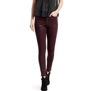 Rag & Bone Nina High Rise Skinny Coated Wine Slim Fit Jean 28